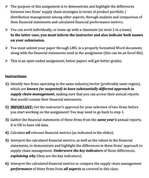 Collect the financial statements of the two large