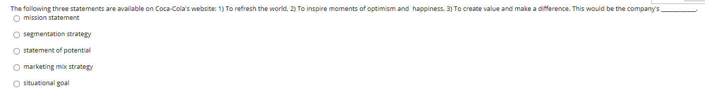 The following three statements are available on