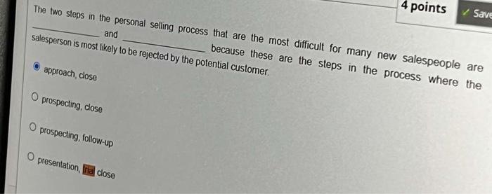 4 points Save The two steps in the personal