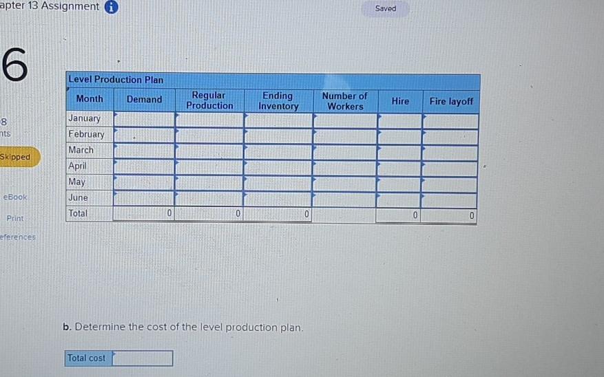 6 Ch Problem 13-6 (Algo) 2.08 points JokersRWild