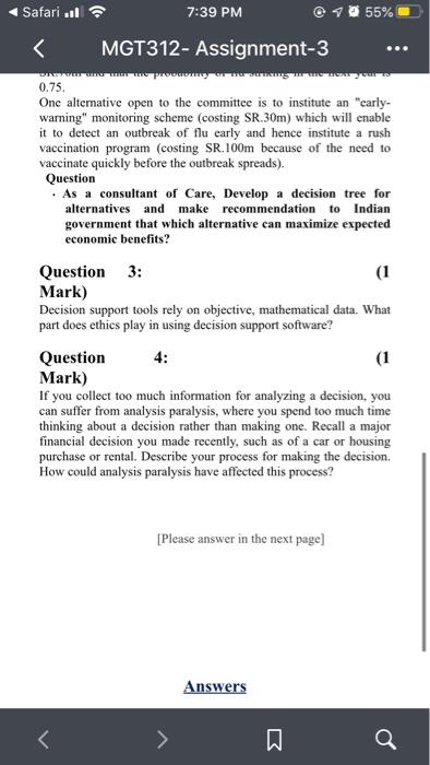Safari .. 7:39 PM 1 55% < MGT312- Assignment-3
