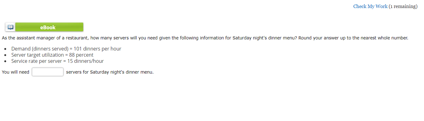 Check My Work (1 remaining) eBook As the