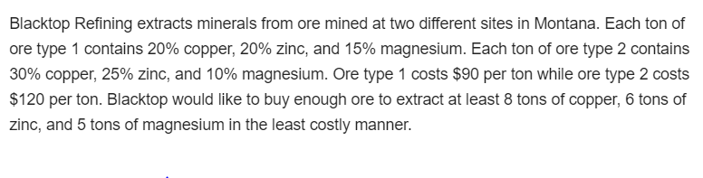 a. Formulate an LP model for this problem b.