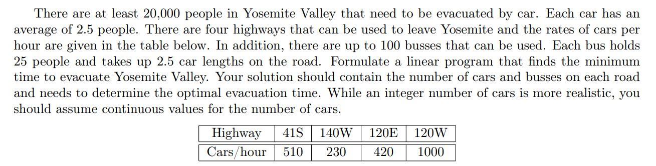 How do you set up linear program for this? Not