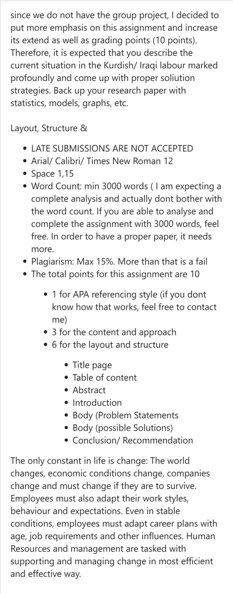 since we do not have the group project, I decided