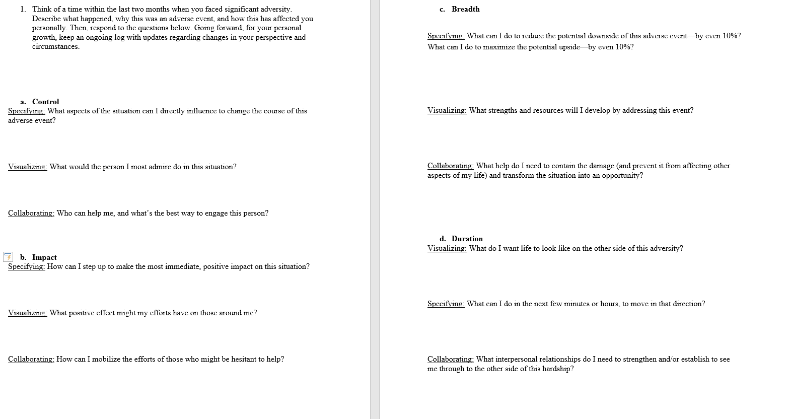Please Help with this Learned Optimism Exercise.
