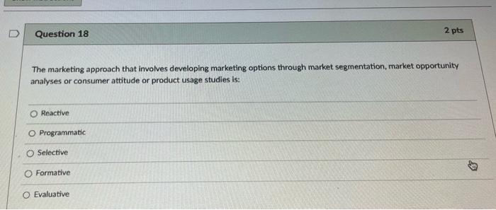 ANSWER 16-20 From class we learned that marketing