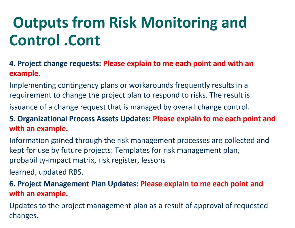 Please explain to me each point and with an