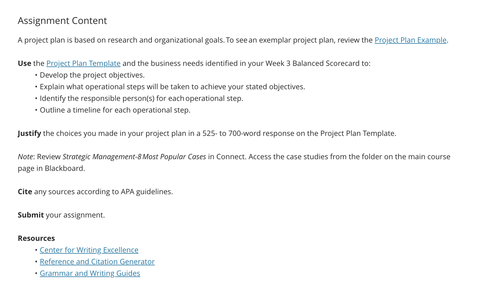 Assignment Content A project plan is based on