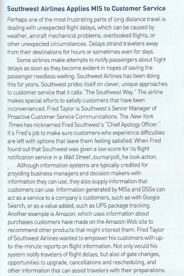 Answer all questions about the case. Southwest