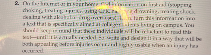 2. On the Internet or in your home find