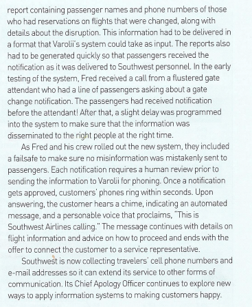 Answer all questions about the case. Southwest