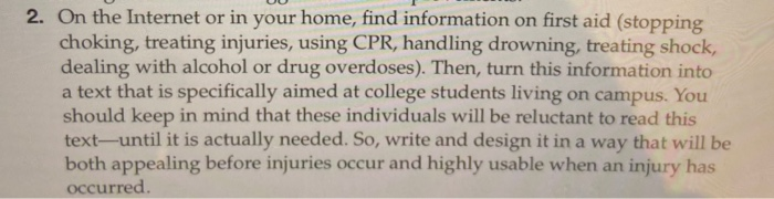 2. On the Internet or in your home find