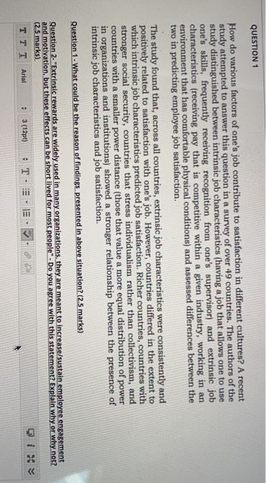 please answer both questions 1 and 2 QUESTION 1