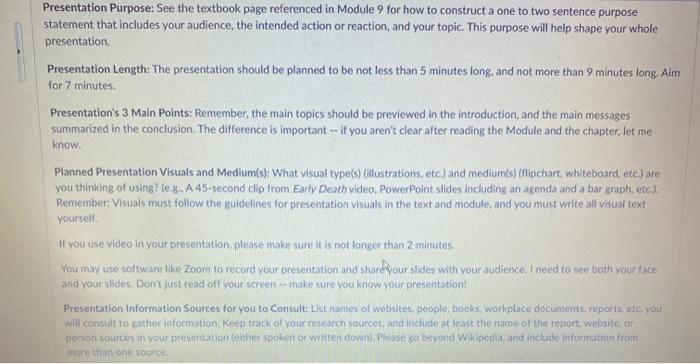 NOTE: Complete this week's readings (the Module