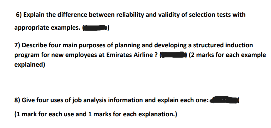 6) Explain the difference between reliability and