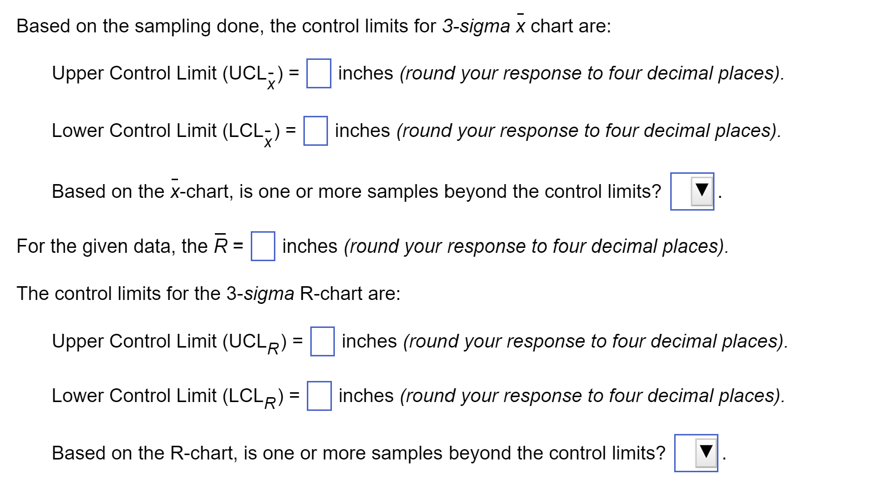Refer to Table $6.1 - Factors for
