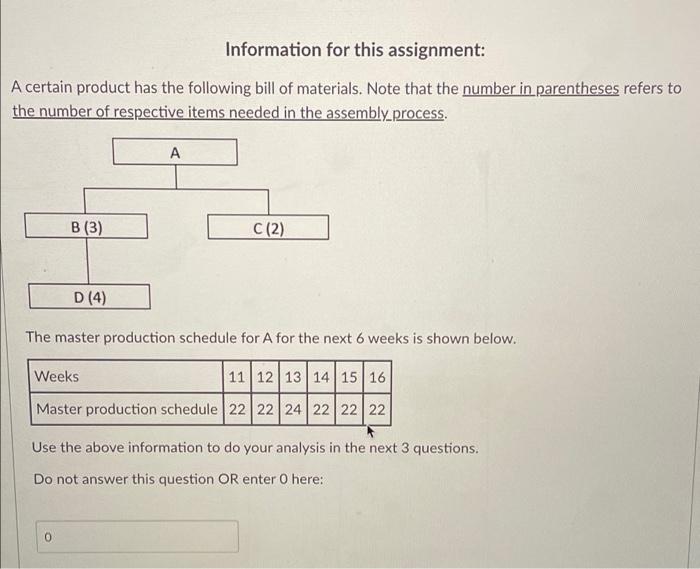 Information for this assignment: A certain