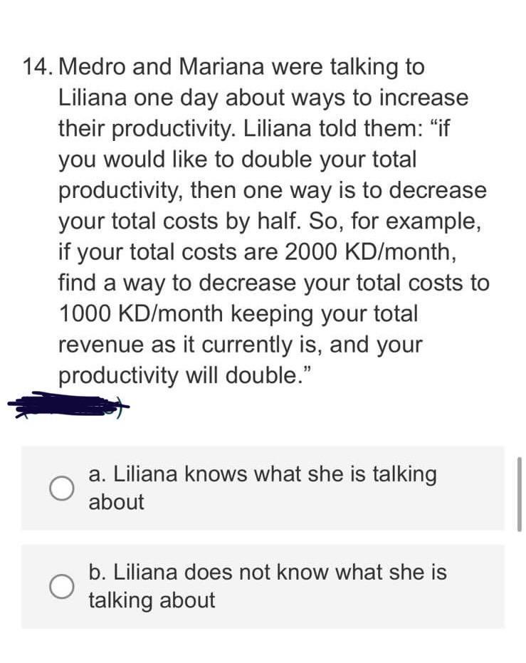 Please I need 1 line explanation for each answer