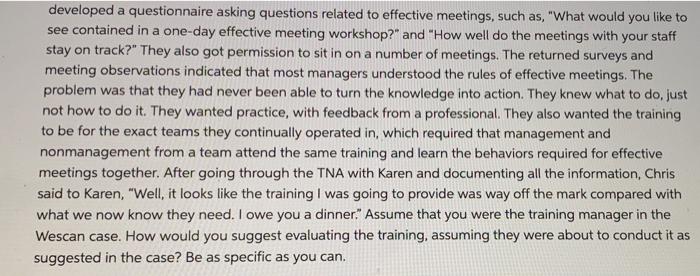 1. Using the Case Analysis on page 108 and the