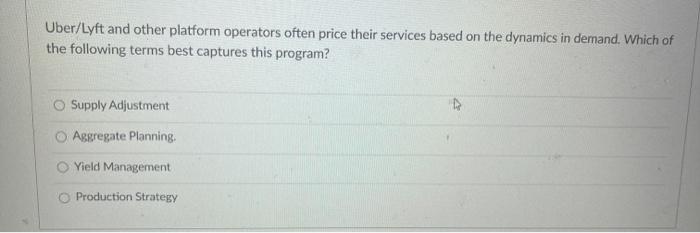 Uber/Lyft and other platform operators often