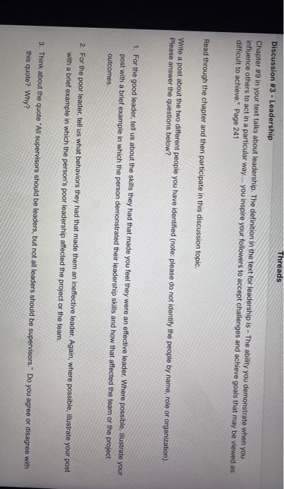 It is complete. Threads Discussion #3 -