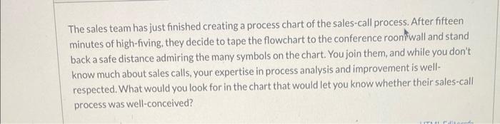 The sales team has just finished creating a