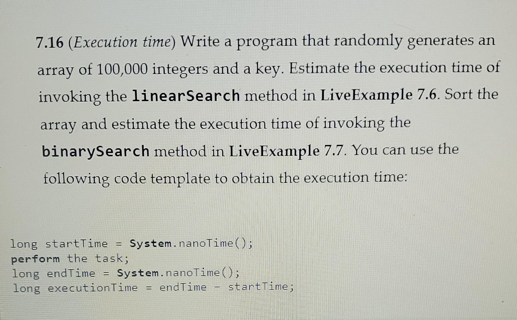 please type out code, thanks 7.16 (Execution
