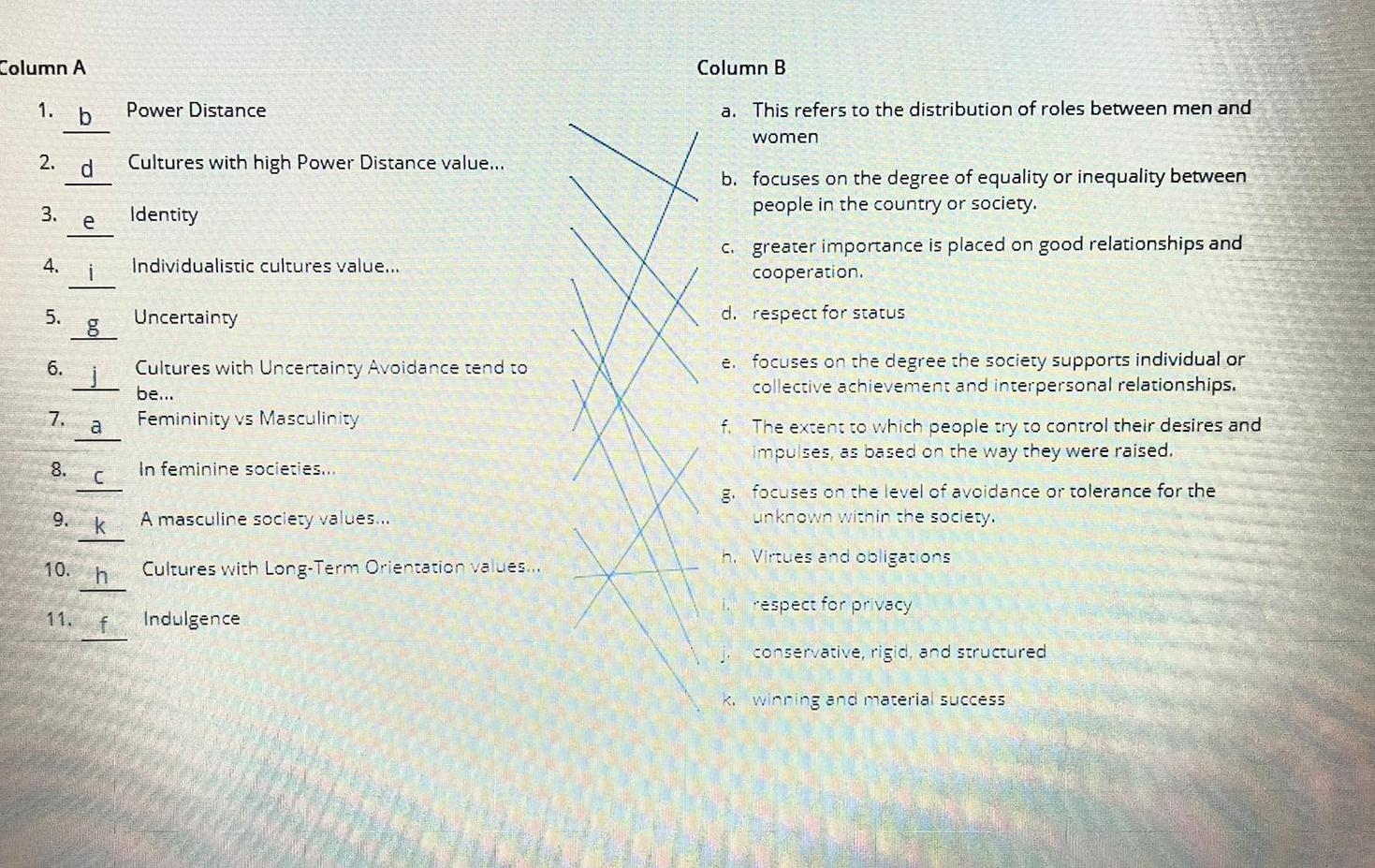 match the correct answers Column A Column B 1. b