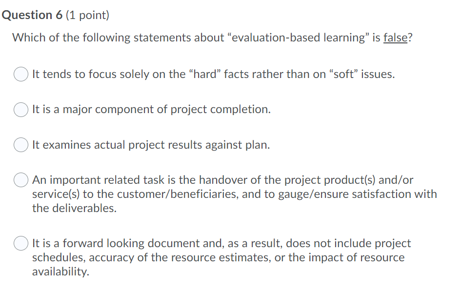 Question 42 (1 point) When it comes to