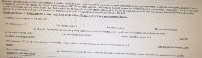 Monsanto sells genetically modified seed to