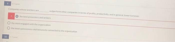 Companies whose workers are __ out perform other
