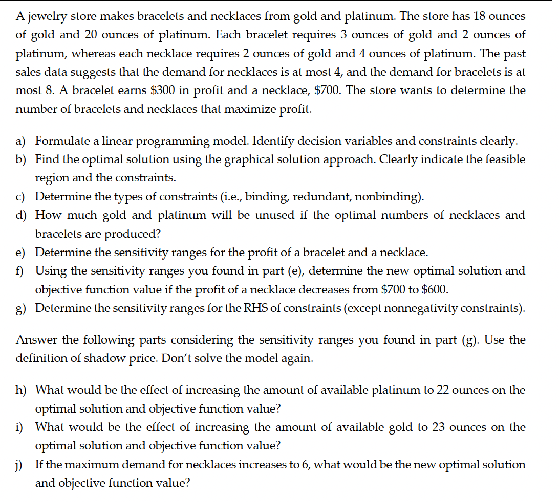 A jewelry store makes bracelets and necklaces