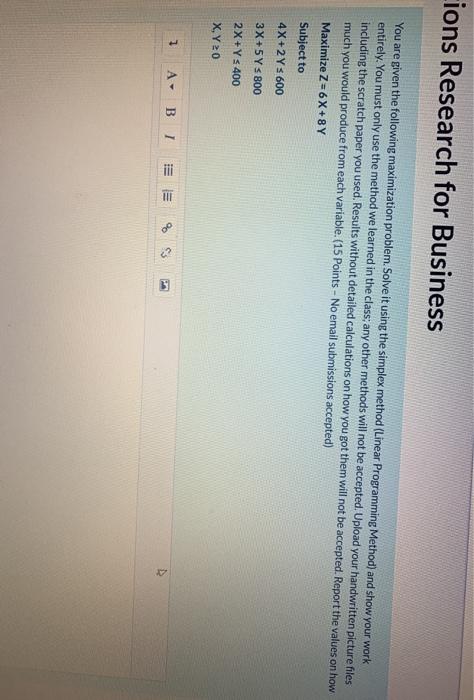 cions Research for Business You are given the