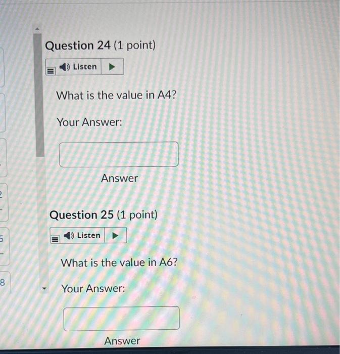 Using the probability distribution in B4:C, the