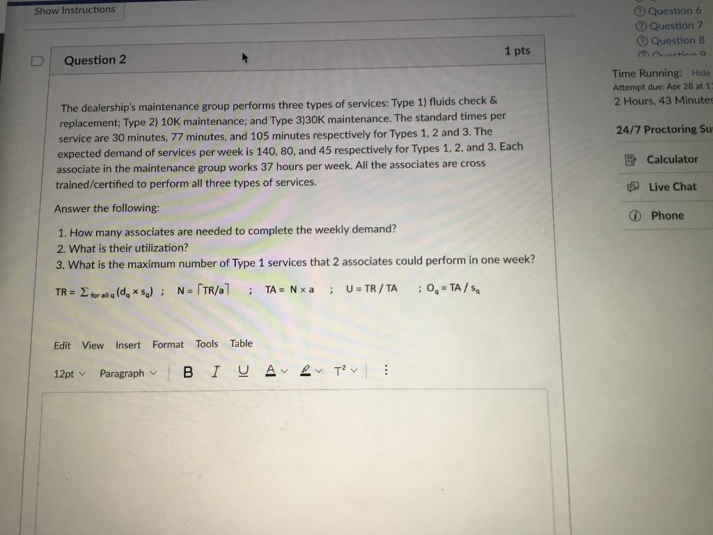 Please show how you got the answer Show