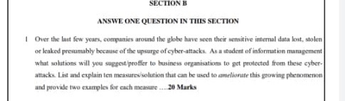 PLEASE ITS INFORMATION MANAGEMENT, SECTION B