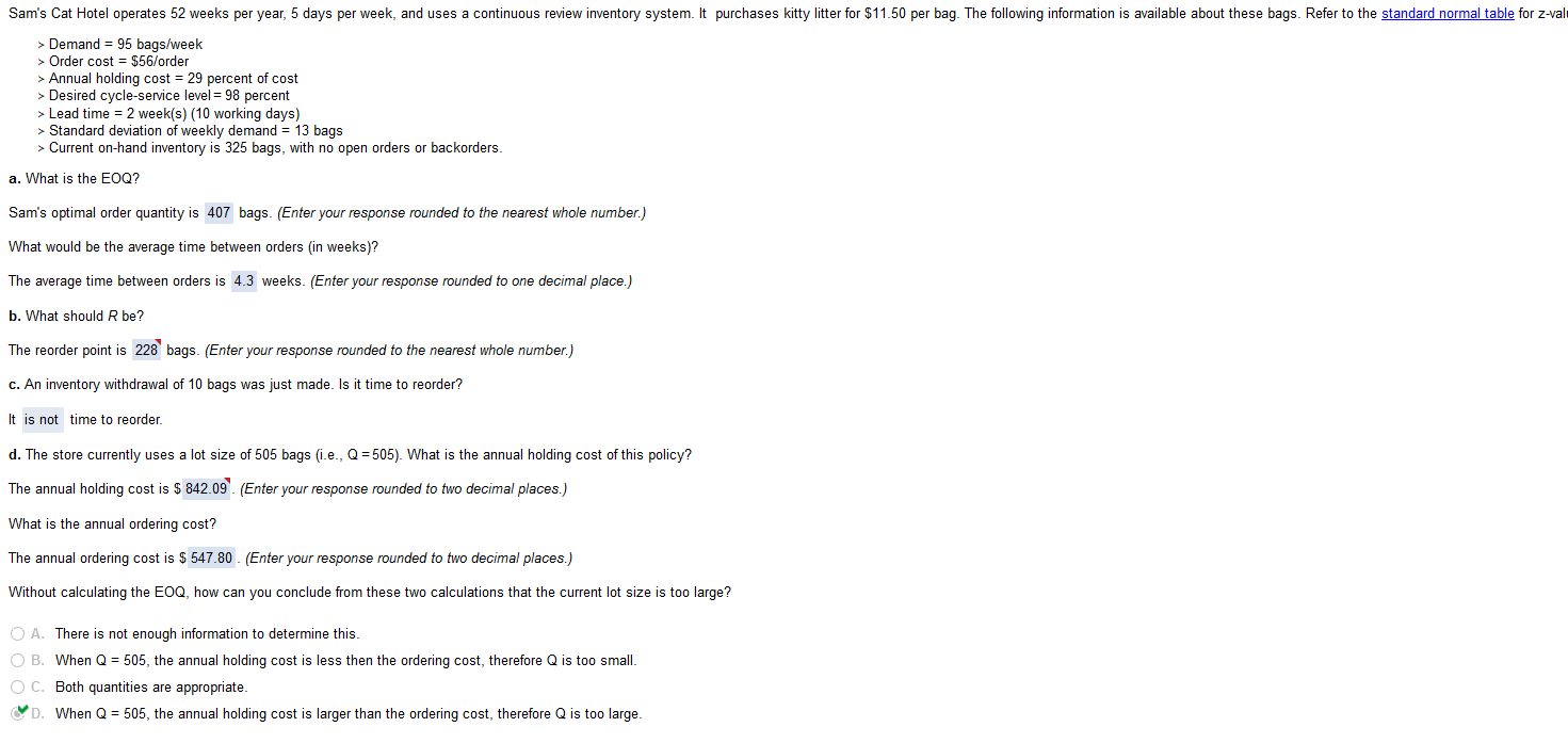 !!!!!!!!!!!!!!!! JUST QUESTION (E) ALL VALUES ARE