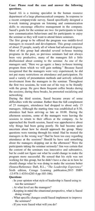 please help me and solve this Case: Please read