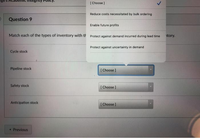 [Choose Reduce costs necessitated by bulk
