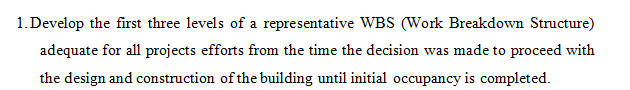 1. Develop the first three levels of a