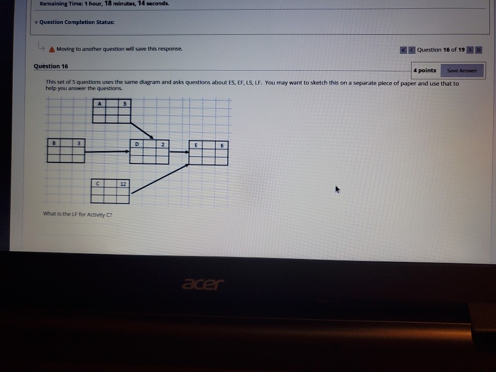 Remaining Time: 1 hour, 18 minutes, 14 seconds.