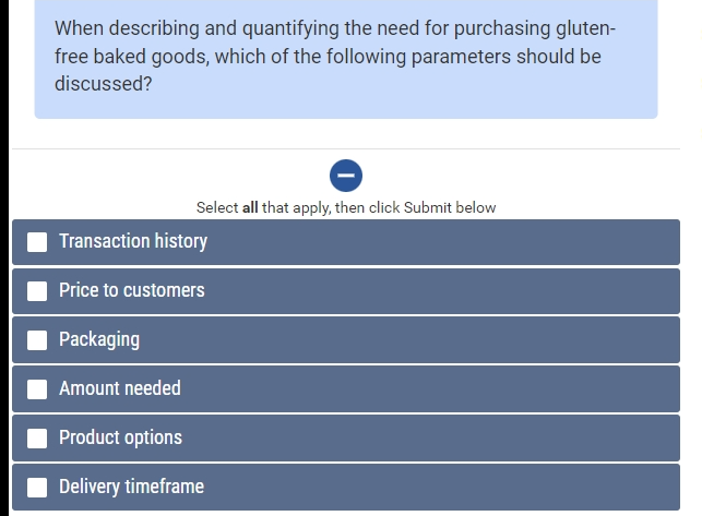 When describing and quantifying the need for