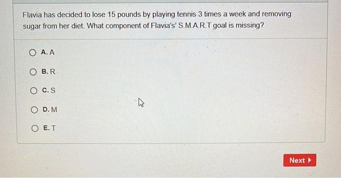 Flavia has decided to lose 15 pounds by playing