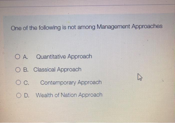 One of the following is not among Management