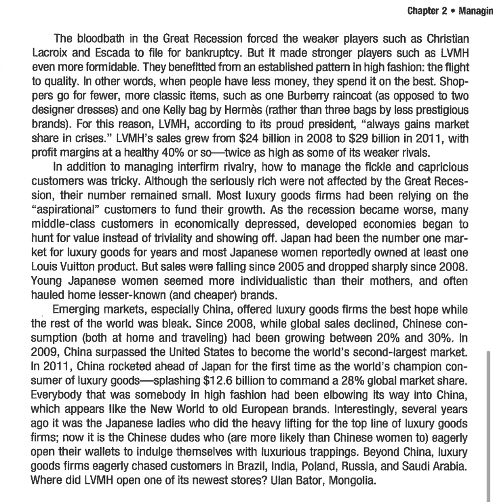 1. Using the five forces framework, how would you