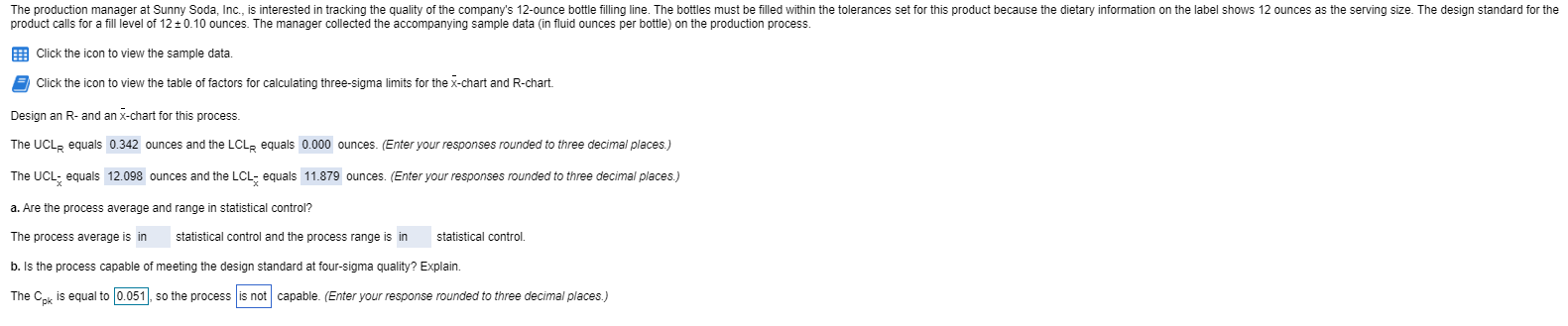 If you could help me figure out the Cpk and if