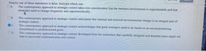 Exactly one of these statements is false.