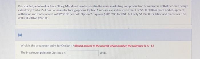 show work please thank you Patricia Zell, a