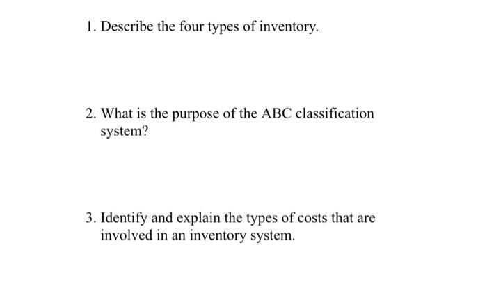 Production and operation management 1. Describe